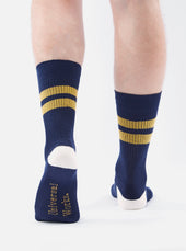 Yellow Cotton Rib Sport Sock