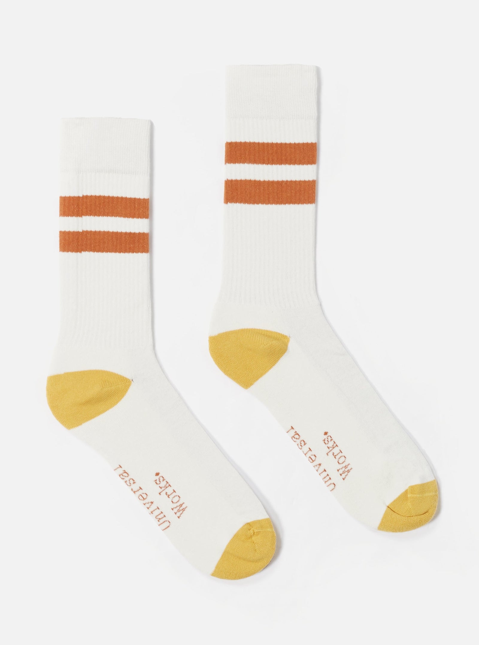 Orange Cotton Rib Sport Sock
