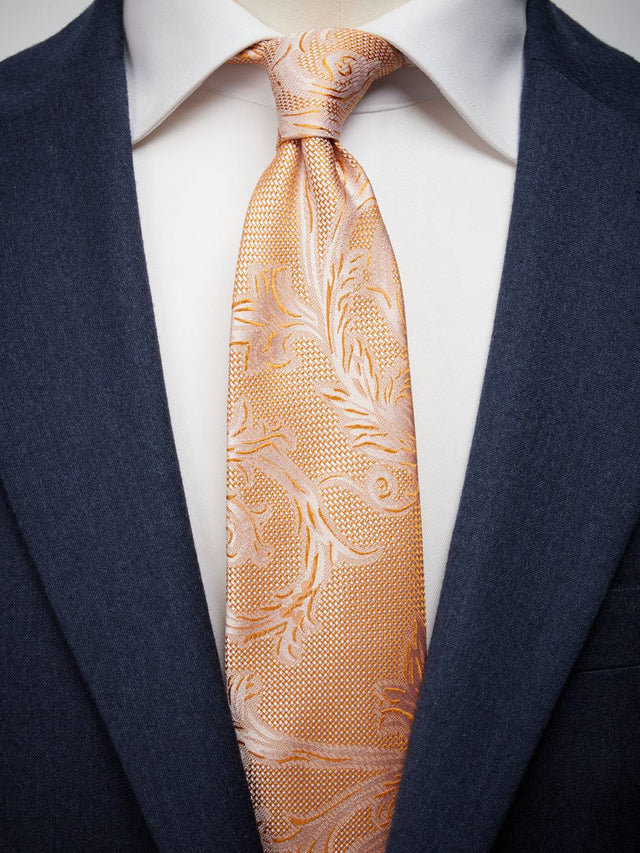 Light Orange Tie Paisley