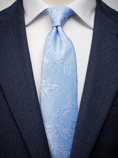 Light Blue Tie Paisley
