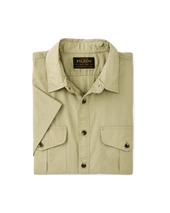 Washed Short Sleeve Feather Cloth Shirt - Lakebed