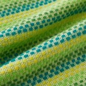Green Yellow And Teal Rib Jacquard Cashmere Knitted Scarf