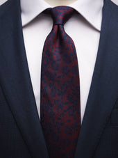 Burgundy & Blue Tie Floral