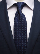 Dark Blue Tie Geometric