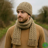 22f Rib Cable Scarf 100 Aran Range