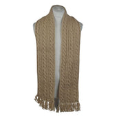 22f Rib Cable Scarf 100 Aran Range