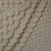 22f Rib Cable Scarf 100 Aran Range