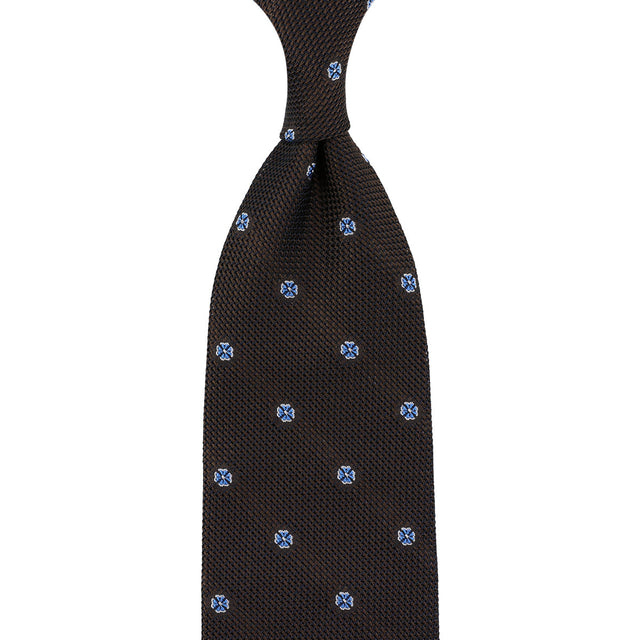 Floral Fina Grenadine Silk Tie Hand Rolled