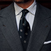 Geometrical Jacquard Silk Tie