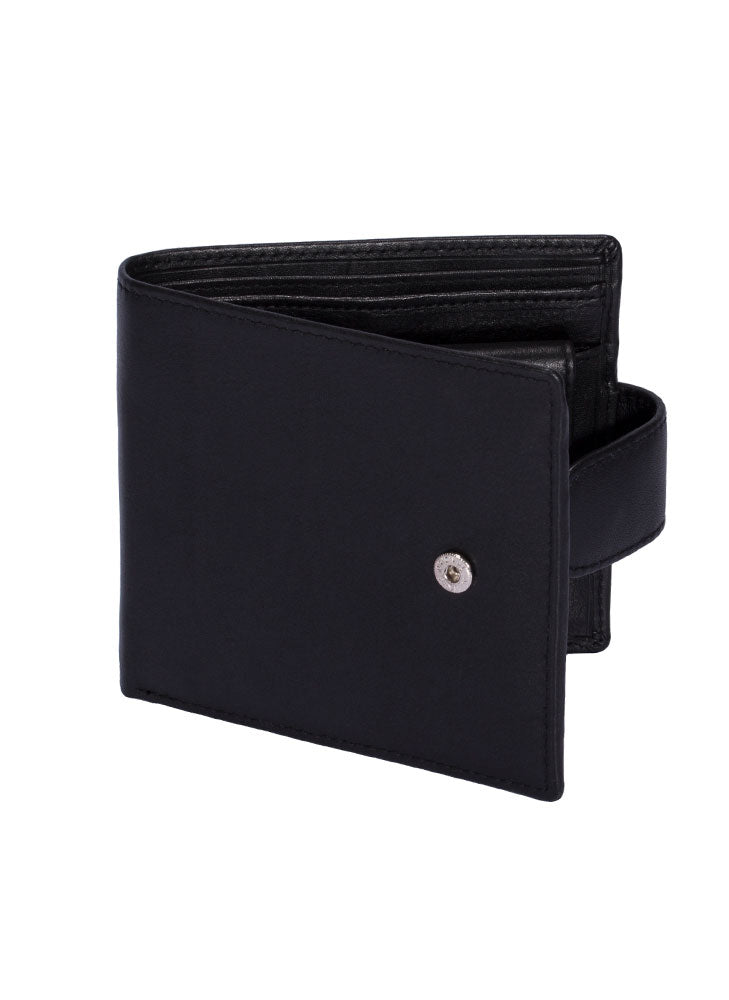Men S Smooth Nappa Leather Bifold Wallet With Rfid Blocking And Coin Purse