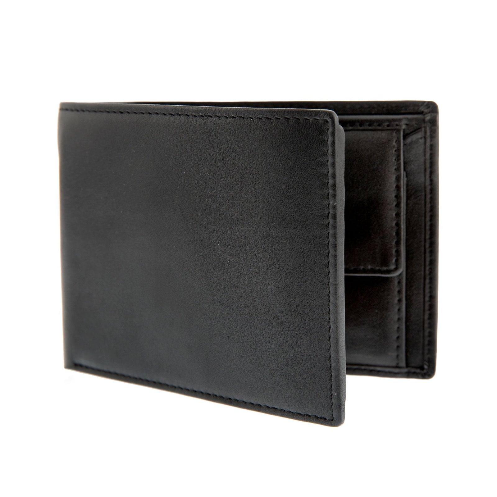 Men S Smooth Nappa Leather Trifold Wallet With Rfid Blocking And Coin Purse