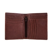 Men S Pebble Grain Leather Bifold Wallet With Rfid Blocking And Zipped Pocket