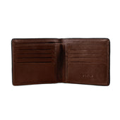 Men S Two Colour Pebble Grain Leather Bifold Wallet With Rfid Blocking