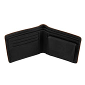 Men S Two Colour Pebble Grain Leather Bifold Wallet With Rfid Blocking And Coin Purse