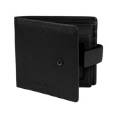 Men S Pebble Grain Leather Passcase Wallet With Rfid Blocking And Flip Up Window
