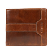 Men’s Distressed Leather Bifold Wallet with RFID Blocking