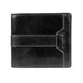 Men S Distressed Leather Bifold Wallet With Rfid Blocking And Box Coin Purse
