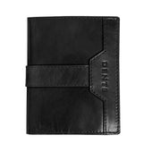 Men S Distressed Leather Passcase Wallet With Rfid Blocking And Window Pocket