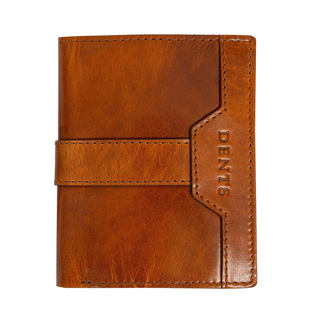 Men’s Distressed Leather Passcase Wallet with RFID Blocking and Window Pocket
