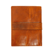 Men S Distressed Leather Passcase Wallet With Rfid Blocking And Window Pocket