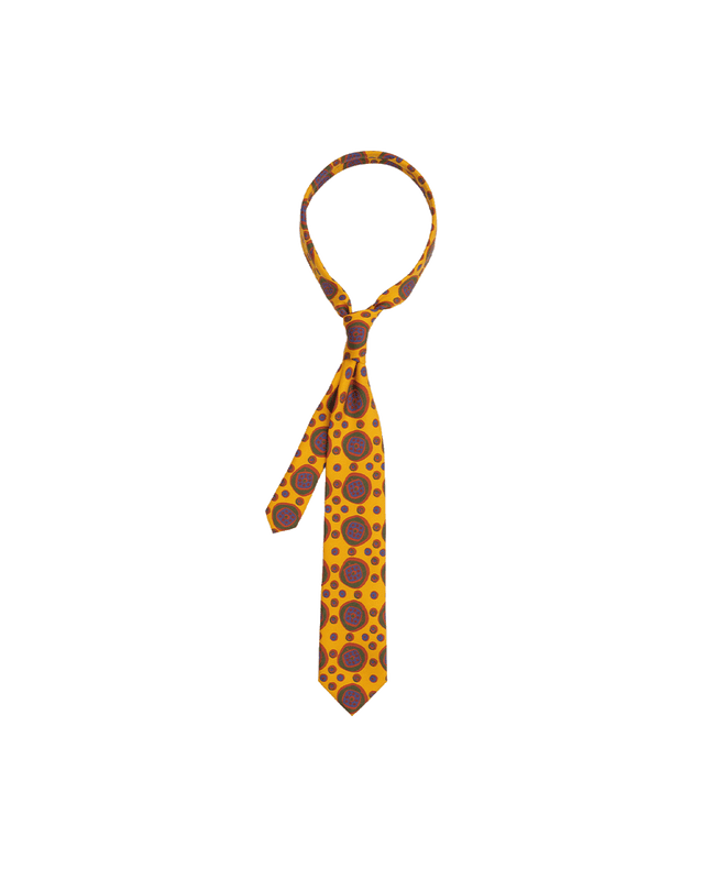 Yellow Erno Print Tie