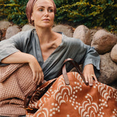 M S Haven Palm Jacquard Cuoio