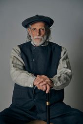 Man Farmer Vest Heavy Herringbone