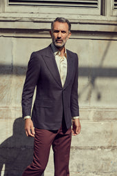 Midnight and Wine Geometric Jacket