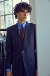 Navy and Burgundy Heritage Multi Stripe Jacket