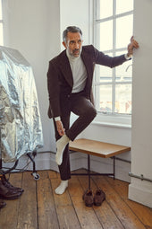 Brown Corduroy Contemporary Trousers