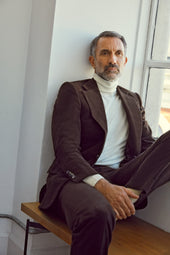 Brown Corduroy Notch Lapel Jacket