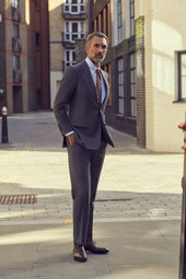 Charcoal Sharkskin Contemporary Jacket