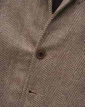 COSTA BLAZER - TONAL BROWN HERRINGBONE WOOL