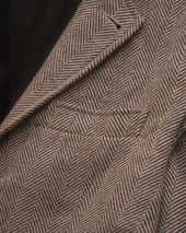 COSTA BLAZER - TONAL BROWN HERRINGBONE WOOL
