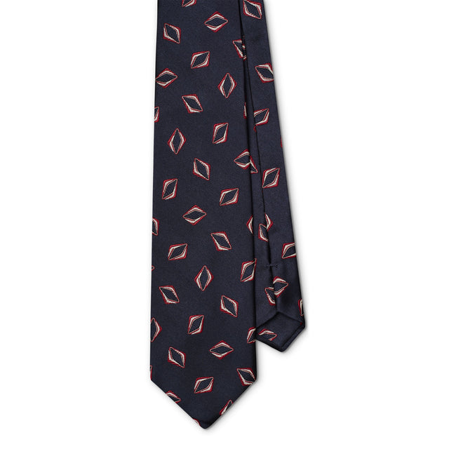 Navy Lozenge Tie