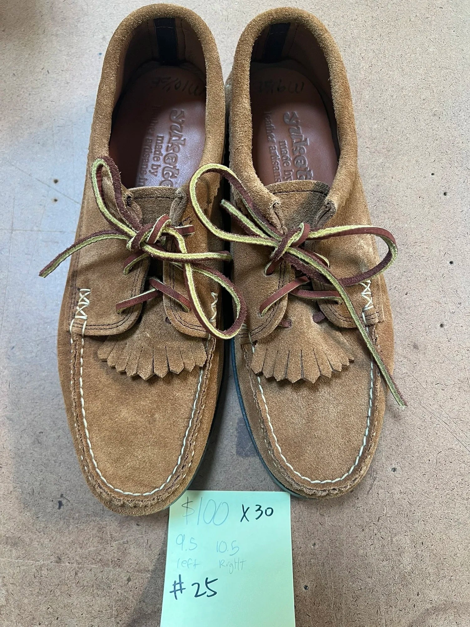 Sale 25 Blucher W Kiltie W Camp Sole Left Shoe 9 5e Right Shoe 10 5e Yuketen