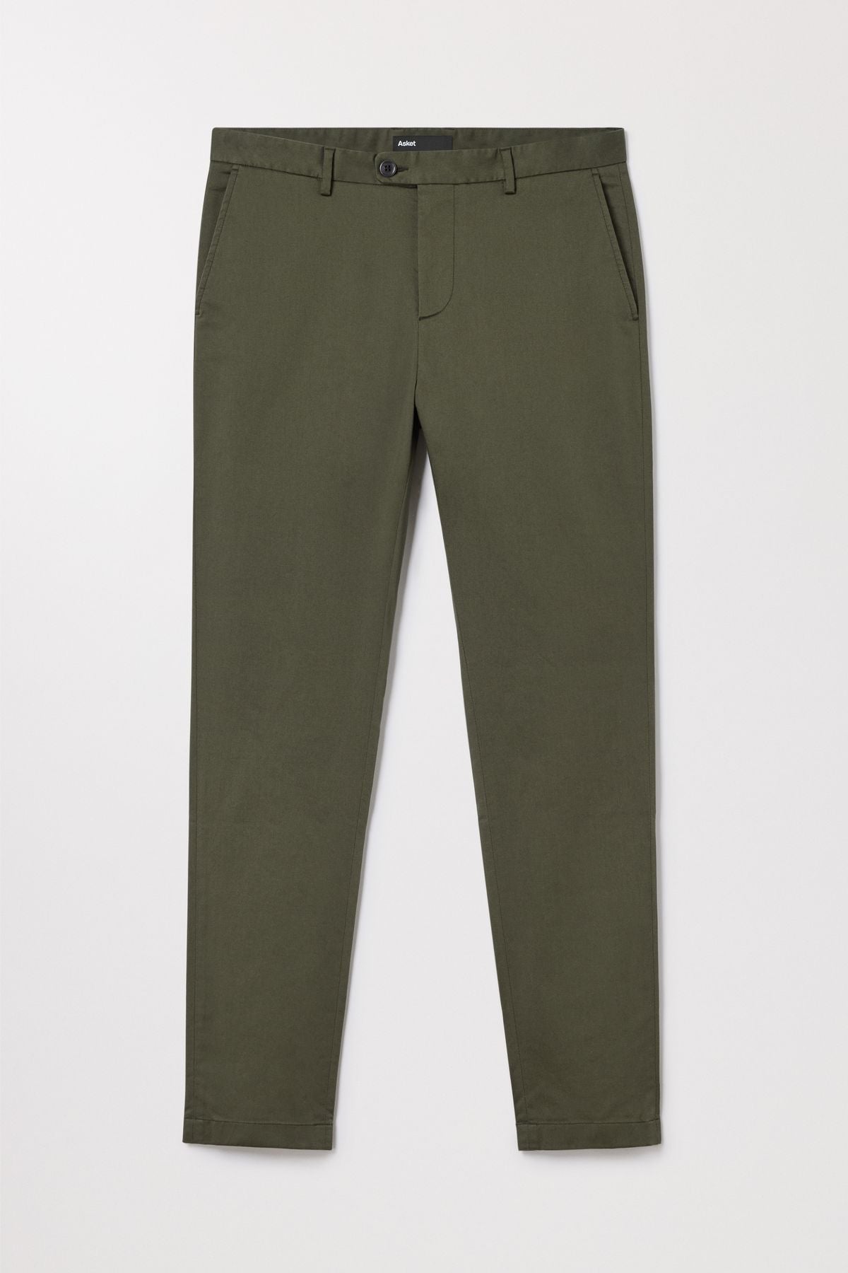 Green Slim Chino Tapered Cotton Stretch Trouser Asket