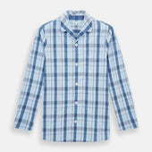 Blue Multi Check Pyjama Shirt