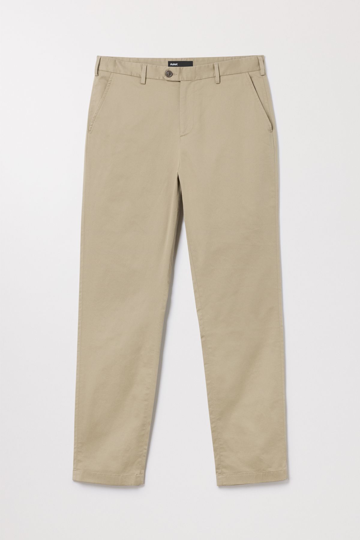 Beige Regular Chino Straight Cut Organic Cotton Asket