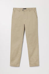 Beige Regular Chino Straight Cut Organic Cotton Asket