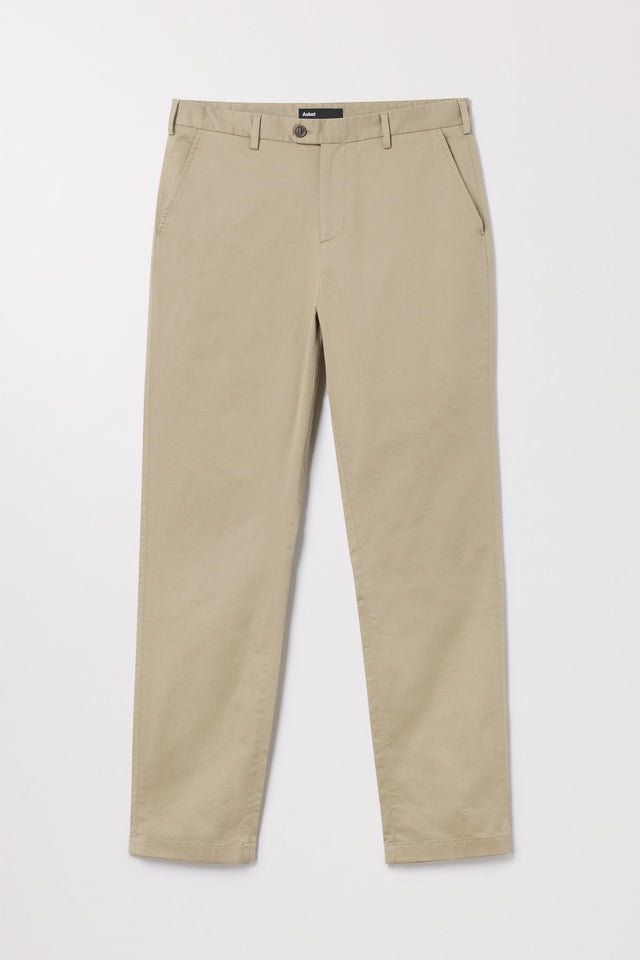 Beige Regular Chino Straight Cut Organic Cotton Asket