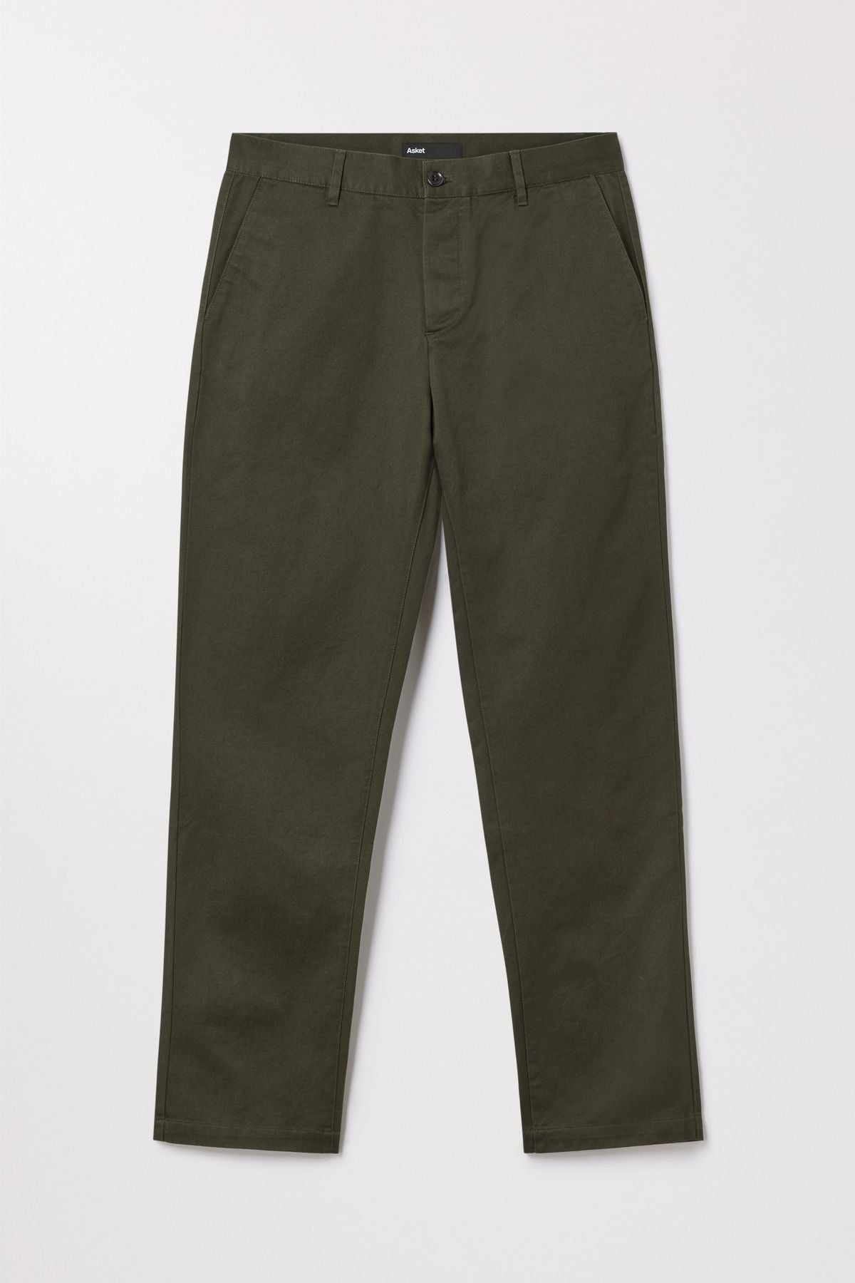 Green Regular Twill Chino Straight Cut Organic Cotton Asket
