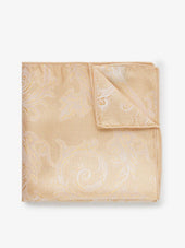 Light Beige Pocket Square Paisley