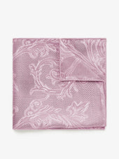 Light Pink Pocket Square Paisley