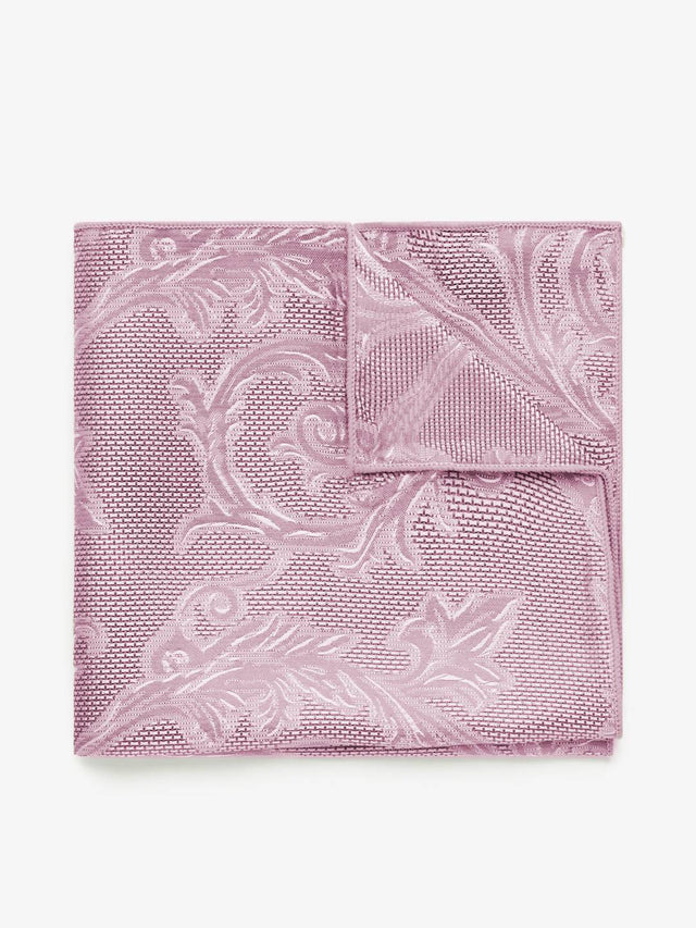 Light Pink Pocket Square Paisley