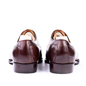 Slightly Rounded Wingtip Oxford In Dark Brown Russian Calf