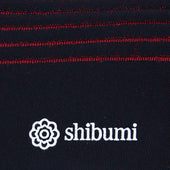 Knee Socks Shadow Stripes Navy Cherry Wool