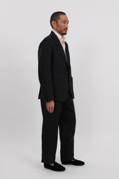 Single Breasted Shirt Jacket Washed Linen