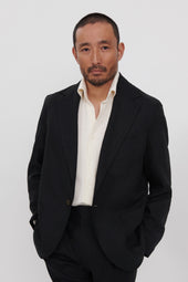 Single Breasted Shirt Jacket Washed Linen