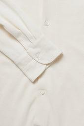 Spread Collar Cotton Silk Pique